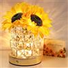 Dromlag Idee Regalo Donna, Mamma, Fidanzata - Fiori Lampada Girasole Artificiale | Luce Notturna Ricaricabile USB-C, Regali per Compleanno, Festa Della Donna, Mamma, Soprammobili Moderni per Camera da Letto