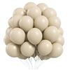 EWODEIEW Palloncini color sabbia bianca, 60 palloncini beige in lattice da 10 pollici, colore crema opaco, bianco elio, colore beige bianco, palloncini per feste di compleanno, baby shower, matrimoni