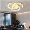 Lrenjon Plafoniera Led Soffitto, 40W Lampadario Camera Da Letto Moderno Dimmerabile, 52CM Lampadario Soggiorno 3000K-6000K 4100LM, Per Cucine, Uffici E Ristoranti-Gold