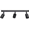 linovum AWORA Lampada da soffitto E27 a 3 luci, colore nero, senza lampadina, lampada da cucina, lampada da soffitto, attacco E27, faretto da soffitto