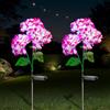 Hqynss Luci per fiori solari IP65 impermeabili da giardino - Confezione da 2 luci per ortensie, LED realistico, decorazione cortile
