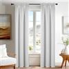 Deconovo Tende Oscuranti 100% con Tasca per Asta - Set di 2 Pannelli, Tende per Interni a Vetro Finestra, 90x210 cm, Bianco Sporco, per Cucina, Bagno, Camera e Ufficio