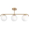 B·LED BARCELONA LED Lampada da soffitto tripla Tali con 3 sfere di vetro opalino, 3xE27, stile minimalista moderno, illuminazione diffusa per soggiorno, sala da pranzo o camera da letto, 70 x 30 x