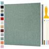 Semfalbuums Album Fotografico Autoadesivo 33x32 CM in Lino Album Portafoto Personalizzabile Scrapbook Photo Album Fotolibro Ricordi Nascita Matrimonio Journal Travel Guest Book, 120 Pagine Verde