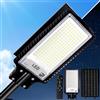 Eleganted Lampione Solare LED Esterno, 30000LM Faro Stradale con Pannello Solare, Faretto LED da Esterno Solare, 6500K, IP65 Impermeabile, per Giardino, Terrazzo