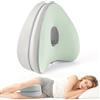 Dioxide Cuscino per Gambe, Cuscino Gambe per Dormire (Grigio Verde) | Dormitori Laterali con Memory Foam, Cuscino per Ginocchia per Fianchi per Gambe, Ginocchia, Anche, Schiena e Gravidanza