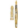 Asvine V126, penna stilografica con caricamento a vuoto, punta stub in acrilico marrone a spirale da 1,1 mm per calligrafia, arte, disegno, con astuccio