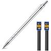 AOOSU Matite Meccaniche Set, 0.7MM Portamine in Metallo, Art Matite Portamine con 2 Tubo HB Mine Art con Mine per Artista Studenti Bambino Disegno Scrittura Schizzi (Argento)