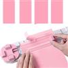 Jiakalamo Taglierina per carta, 4 in 1, taglierina per foto, con quadrante dritto, ondulato, perforato e scanalato, taglierina per carta fai da te, cartolina, scrapbooking, rosa
