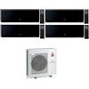 Mitsubishi CONDIZIONATORE MITSUBISHI KIRIGAMINE ZEN NERO QUADRI SPLIT MSZ-EF 7000+7000+7000+12000 BTU WIFI INVERTER MXZ-5F102VF3 A++