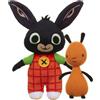 Bing - Peluche rappresentante Bing 25 Cm Con Flop, Coppia Di Morbidi Personaggi, Giochi Preziosi, Pupazzi per Bambini e Neonati, 0+ mesi