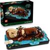 LEGO Ideas Lontre Marine - Kit di Modellismo per Adulti - Modello 3D da Esposizione con Figure di Animali Lontra e Cucciolo - Decorazione per Camera da Letto Fai da Te - Idea Regalo Artigianale 21366