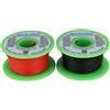 Bntechgo 18 gauge silicone filo bobina 50 metri ultra flessibile ad alta temperatura 200 gradi C 600 V 18 AWG silicone 150 fili di rame stagnato filo 7,6 m nero e 7,6 m Red trefoli per modello