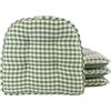 Klear Vu, Omega, cuscini antiscivolo universali per sedie da pranzo, cucina e ufficio, a forma di U, 38 x 40 cm, confezione da 4, verde pino a quadretti