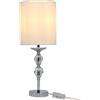 Pauleen 48023 Lampada Da Tavolo Crystal Magic, Vetro Verde, Max 20W E27, Interruttore A Pedale, Senza Lampadina