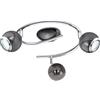 Eglo LED Lampada da soffitto Bimeda, plafoniera a 3 luci, faretti da soffitto in metallo nickel-nero e cromo, lampada per soggiorno, spot con lampadine GU10, luce calda