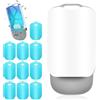 Mineup Trappole per Mosche da Interni, Lampada Antizanzare UV con Adesivo, Trappola LED Antimosche, per Zanzare, Mosche, Moscerini Della Frutta, Falene(1 Dispositivi + 10 Ricariche)