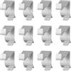 Housoutil 12 Pezzi Raccoglitore Accessori Libreria Mensola Clip Armadio Scaffale Clip Armadio Scaffale Clip Armadio Metallo Mensola Clip Scaffale Clip Scaffale Metallo Scaffale Supporti Armadi Da
