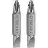 QUARKZMAN Set di 2 Punte Avvitatore Magnetiche a Doppia Estremità 6mm PH2/SL6 Lunghezza 1.5 1/4 Esagonale Asta S2 Acciaio Phillips Croce Scanalata Piatto Punta Avvitatore, Grigio