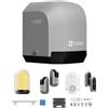 EZVIZ Apertura Cancello Scorrevole Wi-Fi, Kit Cancello Scorrevole Fino a 400kg 6m con Telecomando, Cremagliera e Luce di Allarme per Casa Intelligente, Facile da Installare, HG2 400