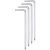 QUARKZMAN 4pz Chiave Esagonale Brugola Testa Sferica 4mm Metriche Braccio Lungo Forma L Strumento Riparazione Acciaio al Cromo Vanadio per Riparazioni Domestiche, Tono Argento
