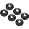 PATIKIL 6pz Coperture Copri Tubi per Tubo Acqua 12mm Rosetta Termosifoni, Copricalorifero Termosifone Plastica Accessori Termosifoni per Tubi Riscaldamento Scudo Collare Parete, Nero