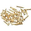 QUARKZMAN 35Pz Chiodi in Ottone 2x15mm(DxL) Chiodi per Quadri Muro Testa Rotonda Piccoli in Ottone Hardware per Progetti Fai da Te in Legno Scatole Decorative Casa, Tono Ottone