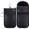 kissral 2 Pezzi Mini Borsa per Blocco Segnale Chiave Auto, Borsa Faraday per Chiavi Auto, Protezione Keyless Go, Chiave Dell'auto del Sacchetto di Blocco del Segnale 5,11 x 3,22 Pollici