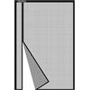 Risareyi Apertura Laterale Zanzariera Magnetica 200x210cm, Nero Vetroresina Rete Molto Resistente, Tenda Zanzariera Porta Finestra Balcone Porte Chiusura Automatica, con Nastro Adesivo