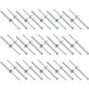 PATIKIL 5mm x 40mm Cieco Rivetti, 30pz Alluminio/Acciaio Aperto Fine Rivetto Fissaggio