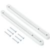 QUARKZMAN Guide Per Cassetti, 1Set 180mm - Guide Per Cassetti In Plastica Con Viti, Guide Scanalate Montaggio Laterale Per Cassetti Armadio Comodino Guardaroba Cassettiera (Bianco)