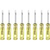 QUARKZMAN 8pz Sl2.0 Mini Cacciavite a Taglio 2mm Testa Piatto Magnetica 45mm Lunghezza per Riparazioni di Piccoli Elettrodomestici, Giallo