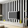 KeTian carta da parati in PVC motivo a strisce verticali stile minimalista moderno ideale per camera da letto e soggiorno larghezza Black White 0.53m(1.73'W) x10m(32.8'L)=5.3m2(57 sq.ft)