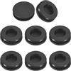QUARKZMAN 22pz Occhielli in Gomma 10mm Foro di Perforazione, Guarnizione Anello per Tappi Fori Monofacciali ID 8mm Passacavi Scrivania per Protezione dei Cavi Firewall, Nero