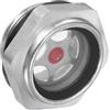CoCud Vetro Livello Olio Compressore Aria, | Filettatura Maschio M26x1.5mm | Finestra Vetro Indicatore Testa Esagonale Alluminio - (Applicazioni: Accessori Cambio), 1Pz