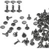 QUARKZMAN 60 Set Rivetti in Pelle Doppia Cappuccio, 8x10mm Tondo Rivetto Tubolari a Vite per Cuoio Chicago Metallo per Pelle Cintura Tessuto Collare Borsa Riparazione Decorazione, Bronzeo