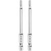 QUARKZMAN 2pz Punte per Cacciavite Chiave Esagonale 3mm (H3) Metrico 1/4 Attacco Esagonali 75mm (3) Punta Magnetica Lunghe Acciaio S2 Punta per Trapano Piatta Grado Industriale per Viti