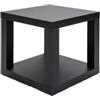 Cubo multifunzione tavolino e comodino in mdf e pvc nero 40x40x38 cm
