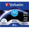 VERBATIM Blu-ray BD-R M-Disc Verbatim 100GB box 5 pezzi