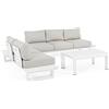 Bizzotto Set Salotto angolare Konnor bianco