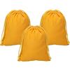 PATIKIL Sacchetti Riutilizzabili con Coulisse, 3Pz in Cotone Multifunzionali, 25x32 Cm, Organizzatore Bagagli, Pochette Conservare Oggetti da Viaggio, Giallo