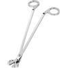 NiceLand Taglierina per Candela, 17.5 cm Stoppino Trimmer in Acciaio Inox Forbici per Stoppino, Attrezzo per Tagliare Lo Stoppino di Candele e Lampade a Olio (Argento)