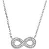 Fossil Collana con pendente Infinity da donna in argento 925, JFS00632040