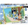 Nathan - Puzzle per bambini - 45 pezzi - Family afternoon - Bluey - Ragazza o bambino dai 5 anni - Puzzle di alta qualità - Cartone spesso e robusto - Animali - 86166