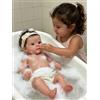 Anano Bambole Reborn Neonata Femmina 45cm in Silicone Originale - Pelle Realistica con Capelli e Vestiti - Giocattolo per Bambine 3+