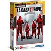 Clementoni Money Heist De Papel/La Casa Di Carta-Made In Italy-Puzzle Adulti 500 Pezzi, Colore Cranberry, 35084