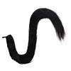Camelliass Morbido peluche lungo coda di gatto per travestimento Cosplay Anime Dress Up Party Carnevale Prop (nero)