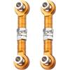 QUARKZMAN 2Pz Tirante Regolabile Servosterzo RC Collegamenti in Lega di Alluminio per HSP 1/10 94123 Auto RC da Strada(Giallo)