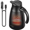 HOSPAOP Bollitore elettrico portatile da 12 V - 24 V per auto, 1,2 litri, in acciaio inox con presa accendisigari da 12/24 Volt per acqua calda, caffè, caffè, camion, auto, viaggio, campeggio