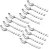 Joyfair - Set di 12 cucchiaini da caffè, in acciaio inox, 13,6 cm, cucchiaini da caffè, cucchiaini per caffè, caffè, bevande fredde, dolci, frullati, lavabili in lavastoviglie